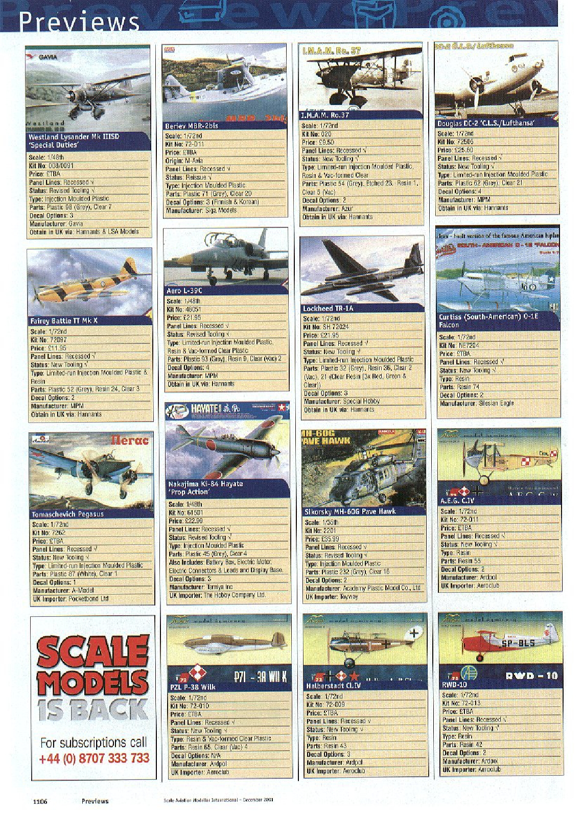 Scale Aviation Modeller International 2001-12